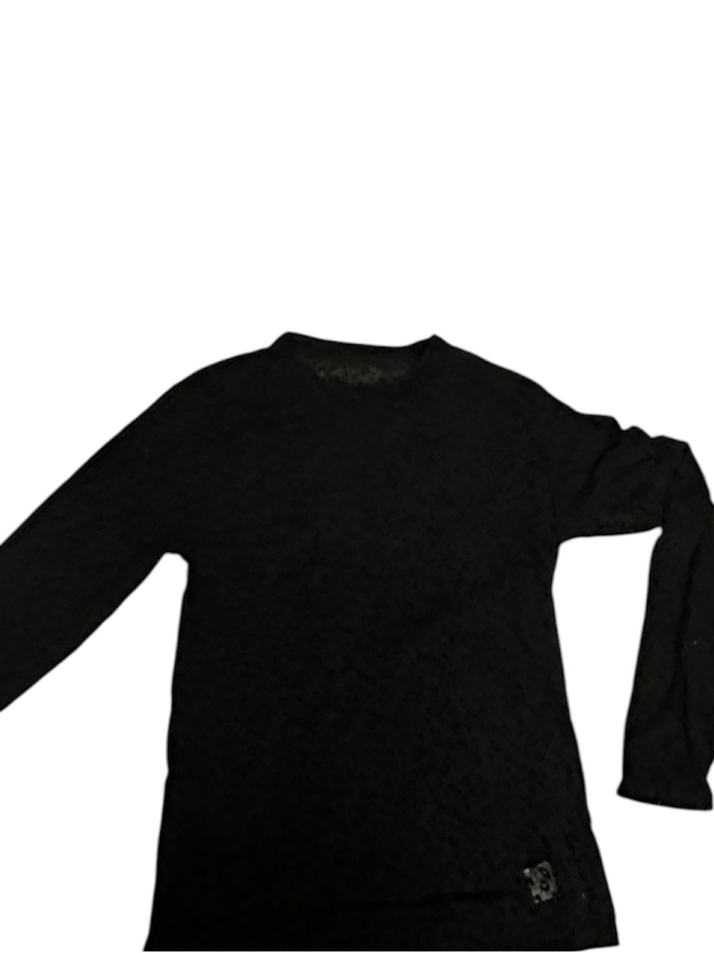 Black Long Sleeve Knit Top